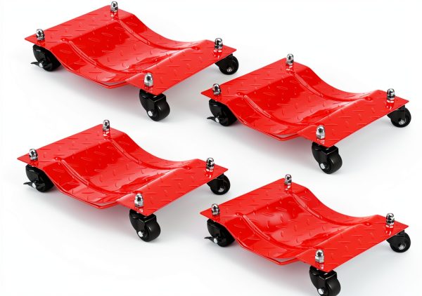 TROPOW Red Alloy Steel Trailer Dolly Heavy Duty-0