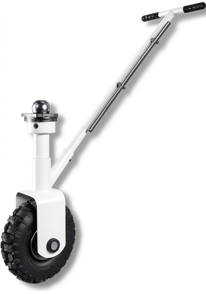 Parkit360 trailer dolly being used on a gravel driveway
