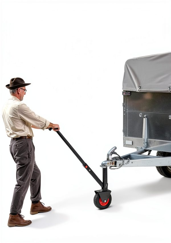 VEVOR 300lb Adjustable Trailer Dolly Black Style with Pneumatic Tire-5