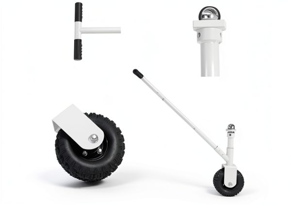Teinfice Trailer Dolly 3500lb White Heavy‑Duty Steel Hitch-2