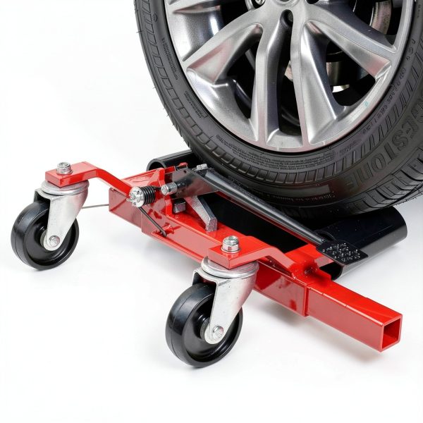 Garvee Red Hydraulic Wheel Dolly Set 4‑Caster 6000lb Capacity-2