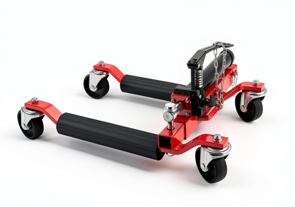 Garvee Red Hydraulic Wheel Dolly Set 4‑Caster 6000lb Capacity-1