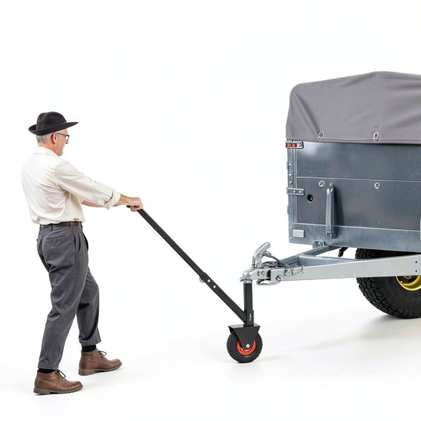 VEVOR 300lb Adjustable Trailer Dolly Black Style with Pneumatic Tire-7