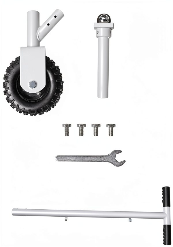 Teinfice Trailer Dolly 3500lb White Heavy‑Duty Steel Hitch-6