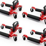 Garvee Red Hydraulic Wheel Dolly Set 4‑Caster 6000lb Capacity-0