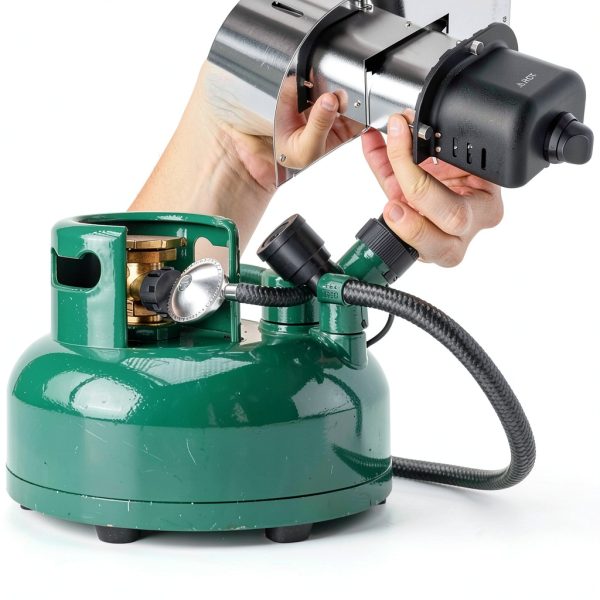 BIG HORN OUTDOORS Propane Gas Burner for BIG HORN OUTDOORS 12 Inch Pizza Oven, Pizza Oven Gas Burner Attachment Includes Gas Regulator and Hose, Pizza Oven Accessories-4