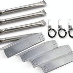 Hisencn Replacement Parts for Kitchen Aid 720-0733 720-0733A 720-0954, Grill Parts for Kitchenaid 4 Burner 740-0781 740-0780 720-0745 720-0745b Gas Grill Burner, Heat Plate and Igniter Electrode Kit-0