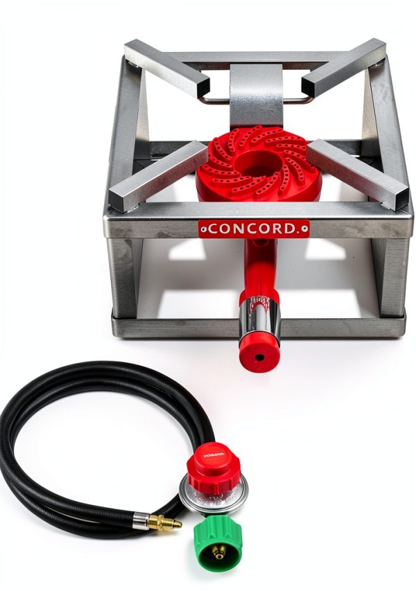CONCORD 12" THE BLOCK BURNER in Stainless Steel. Single Propane Outdoor Burner. 100,000 BTU Great for Home Brewing, Camping, Tailgating, and More!-0