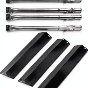 Utheer Grill Parts for Pit Boss Pro Series 1100 Wood Pellet & Gas Combo, Stainless Steel Burner Tube, Heat Plate Shield, Heavy Duty Grill Replacement Parts-0