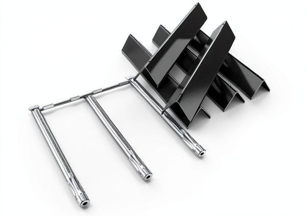 Uniflasy Spirit e310 Grill Parts, 7636 Flavorizer Bars and 69787 Burner Tube Kit for Weber Spirit and Spirit II 300 Series E310 E320 E330 S310 S320 with Front Control, 15.3" Heat Plates & 18" Burners-0