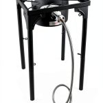 Propane Single Burner Camp Stove GasOne B-3000H-15 Red QCC Regulator-0