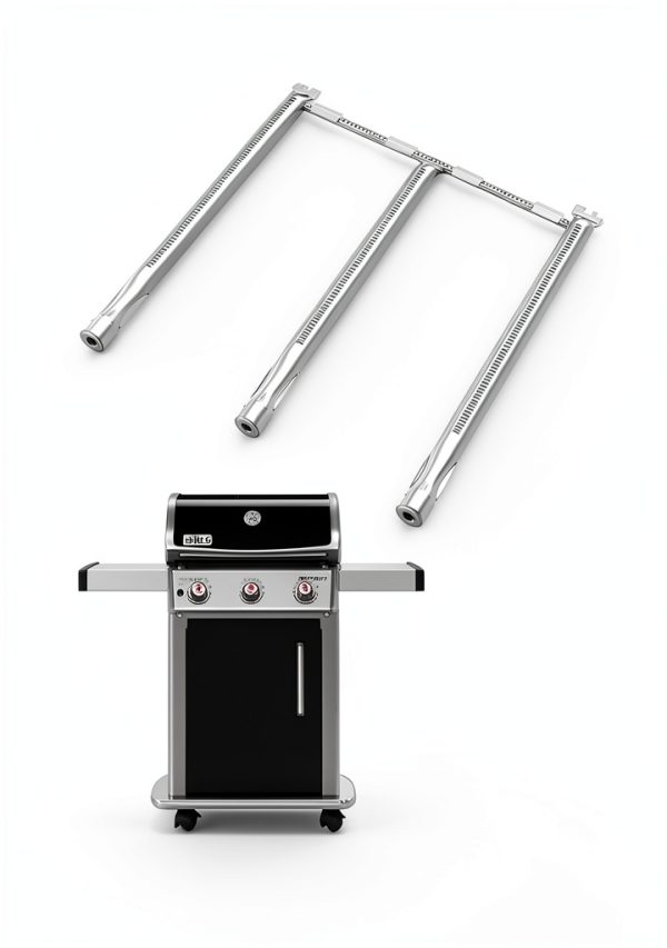 Uniflasy Spirit e310 Grill Parts, 7636 Flavorizer Bars and 69787 Burner Tube Kit for Weber Spirit and Spirit II 300 Series E310 E320 E330 S310 S320 with Front Control, 15.3" Heat Plates & 18" Burners-3