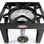 GasOne 200K BTU Propane Burner – Heavy-Duty Propane Stove – Outdoor Burner with Adjustable 0-20Psi Regulator and Steel Braided Hose – Ideal for Home Brewing, Turkey Fry-0