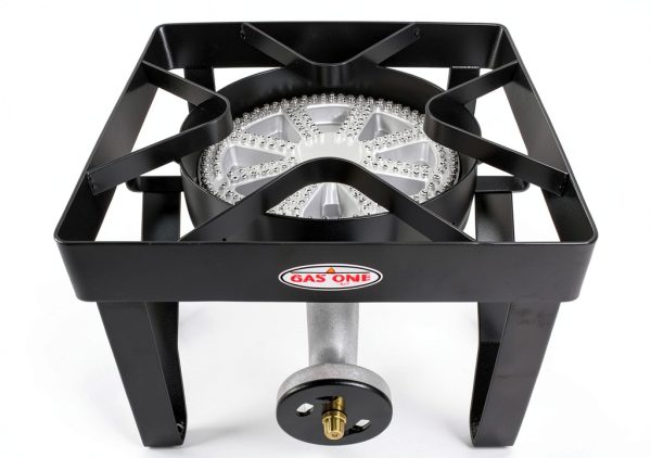 GasOne 200K BTU Propane Burner – Heavy-Duty Propane Stove – Outdoor Burner with Adjustable 0-20Psi Regulator and Steel Braided Hose – Ideal for Home Brewing, Turkey Fry-0